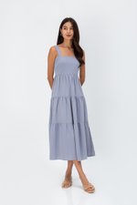 CARLENE TIERED MAXI DRESS W SLIT CARLENE TIERED MAXI DRESS W SLIT