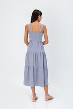 CARLENE TIERED MAXI DRESS W SLIT CARLENE TIERED MAXI DRESS W SLIT