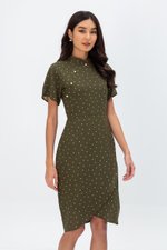 CALISTA POLKADOT WRAP CHEONGSAM