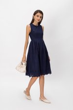 SABRINA EYELET CHEONGSAM DRESS