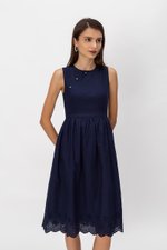 SABRINA EYELET CHEONGSAM DRESS