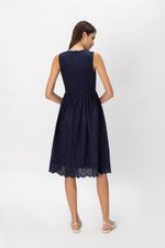 SABRINA EYELET CHEONGSAM DRESS