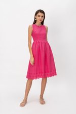 SABRINA EYELET CHEONGSAM DRESS