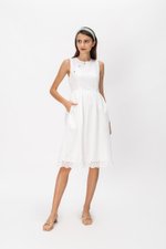 SABRINA EYELET CHEONGSAM DRESS