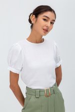 ELISABETTA COTTON PUFF SLEEVE TOP
