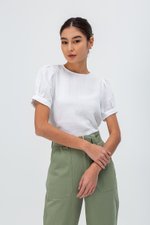 ELISABETTA COTTON PUFF SLEEVE TOP