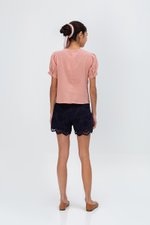 ELISABETTA COTTON PUFF SLEEVE TOP