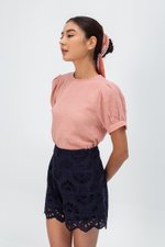 ELISABETTA COTTON PUFF SLEEVE TOP