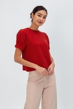 ELISABETTA COTTON PUFF SLEEVE TOP
