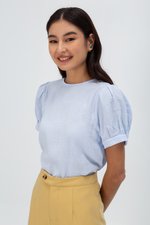 ELISABETTA COTTON PUFF SLEEVE TOP