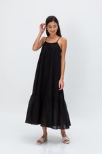 INIYA FLOUNCE HEM MAXI DRESS W SASH