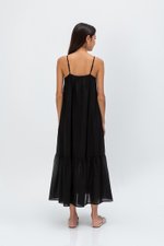 INIYA FLOUNCE HEM MAXI DRESS W SASH