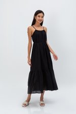 INIYA FLOUNCE HEM MAXI DRESS W SASH