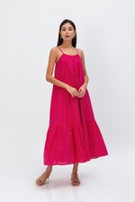 INIYA FLOUNCE HEM MAXI DRESS W SASH