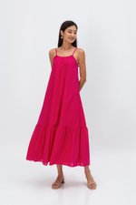 INIYA FLOUNCE HEM MAXI DRESS W SASH
