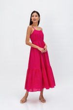 INIYA FLOUNCE HEM MAXI DRESS W SASH