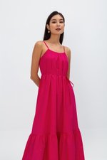 INIYA FLOUNCE HEM MAXI DRESS W SASH