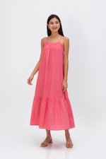 INIYA FLOUNCE HEM MAXI DRESS W SASH