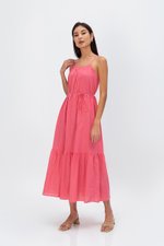 INIYA FLOUNCE HEM MAXI DRESS W SASH