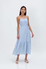 INIYA FLOUNCE HEM MAXI DRESS W SASH