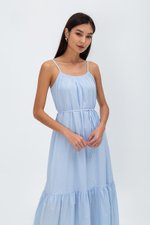 INIYA FLOUNCE HEM MAXI DRESS W SASH