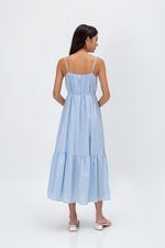INIYA FLOUNCE HEM MAXI DRESS W SASH