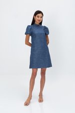 SHEILA PUFF SLEEVE CHEONGSAM DRESS