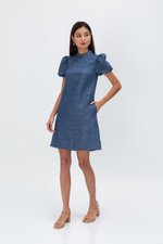SHEILA PUFF SLEEVE CHEONGSAM DRESS
