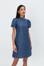 SHEILA PUFF SLEEVE CHEONGSAM DRESS