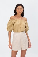 ASTERIA LINEN HIGHWAIST SHORTS