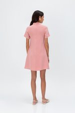 BECCA CONTRAST BUTTON CHEONGSAM DRESS BECCA CONTRAST BUTTON CHEONGSAM DRESS