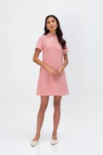 BECCA CONTRAST BUTTON CHEONGSAM DRESS BECCA CONTRAST BUTTON CHEONGSAM DRESS