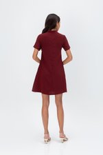 BECCA CONTRAST BUTTON CHEONGSAM DRESS BECCA CONTRAST BUTTON CHEONGSAM DRESS