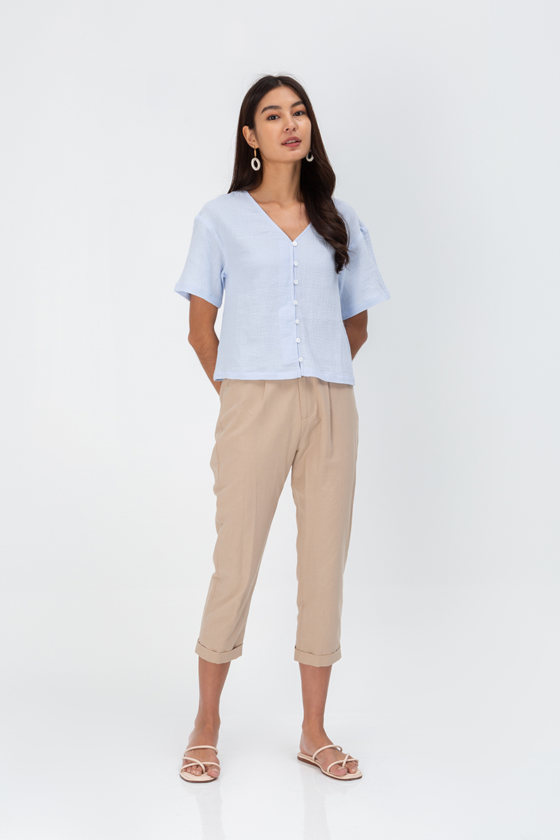 AUDRIA BUTTONDOWN RELAXED TOP