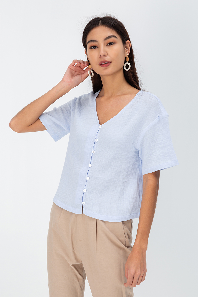 AUDRIA BUTTONDOWN RELAXED TOP