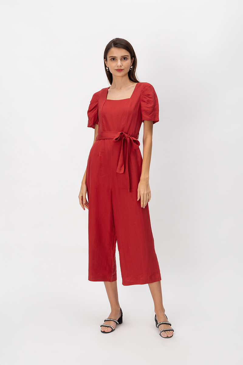 SHERRY PUFF SLEEVE JUMPSUIT