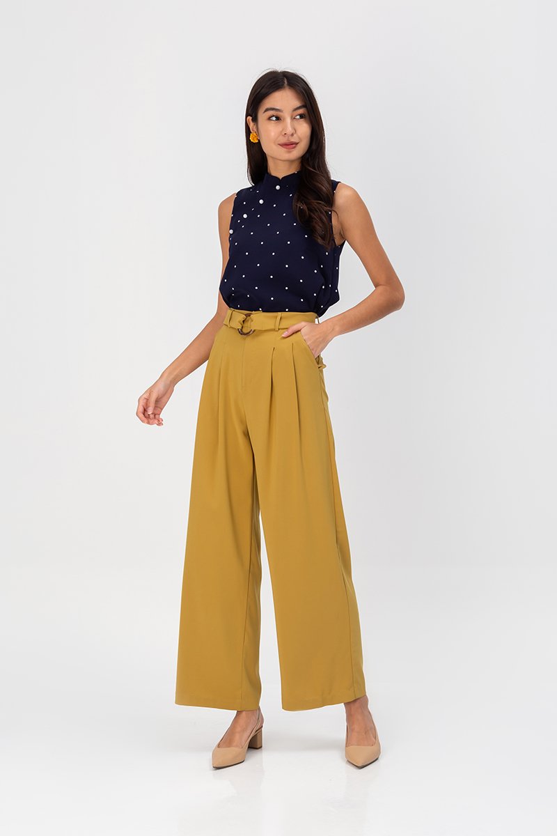 ALIZA POLKADOT CHEONGSAM TOP