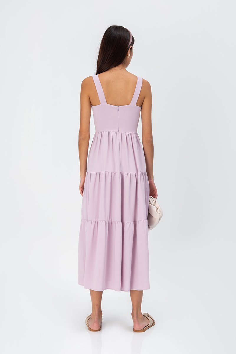 CARLENE TIERED MAXI DRESS W SLIT