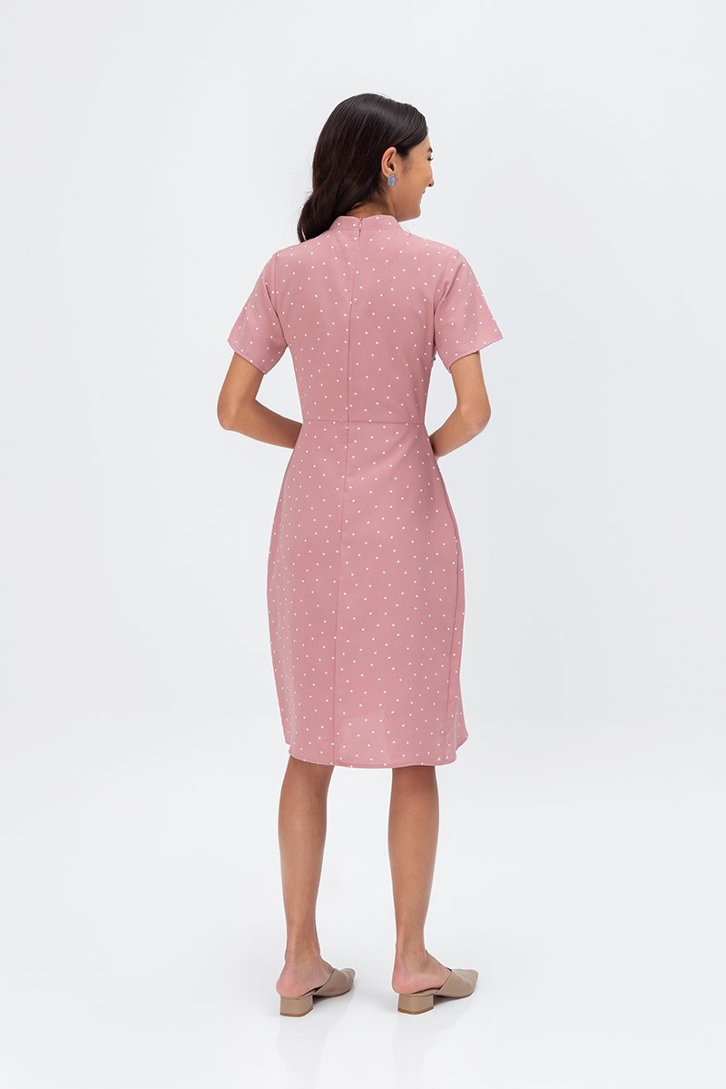 CALISTA POLKADOT WRAP CHEONGSAM
