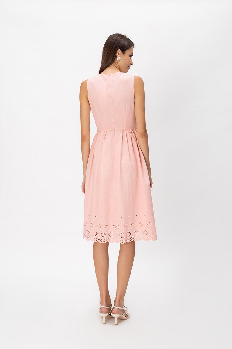 SABRINA EYELET CHEONGSAM DRESS
