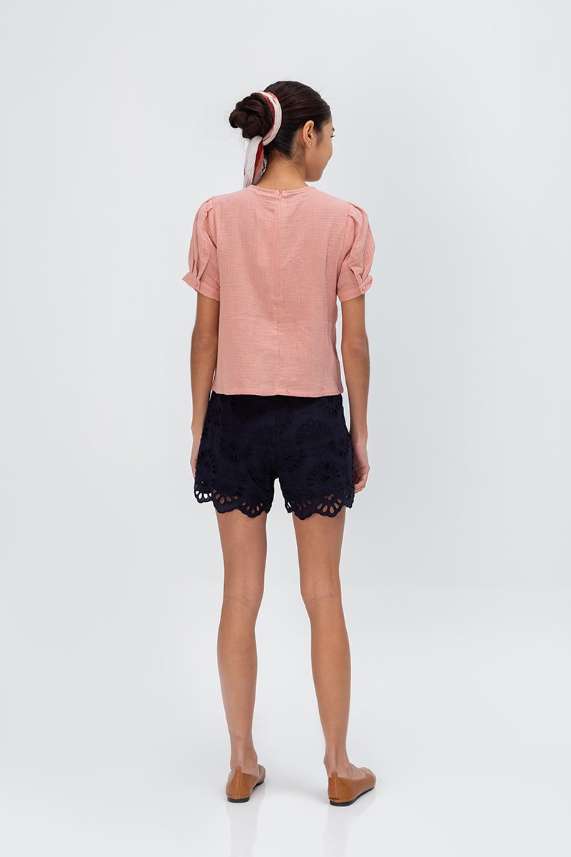 ELISABETTA COTTON PUFF SLEEVE TOP
