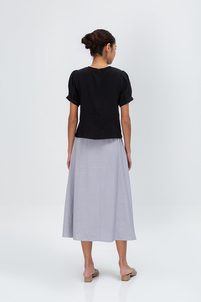 ELISABETTA COTTON PUFF SLEEVE TOP