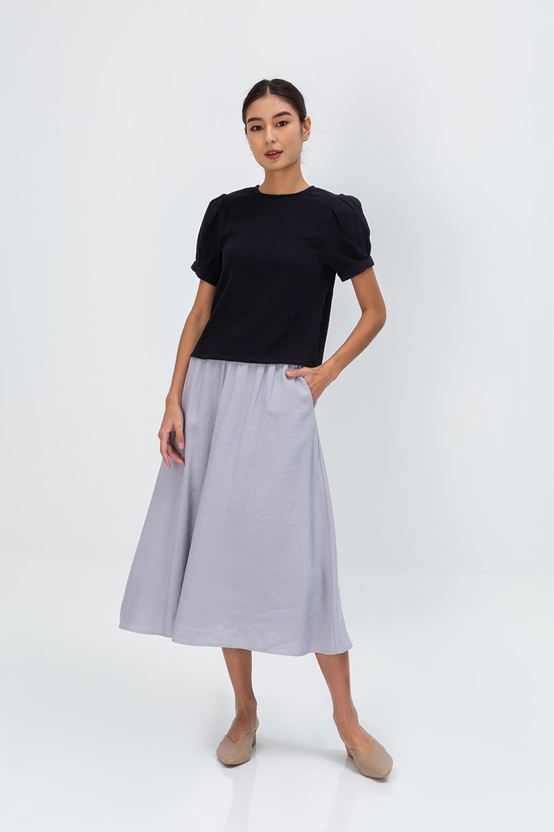ELISABETTA COTTON PUFF SLEEVE TOP