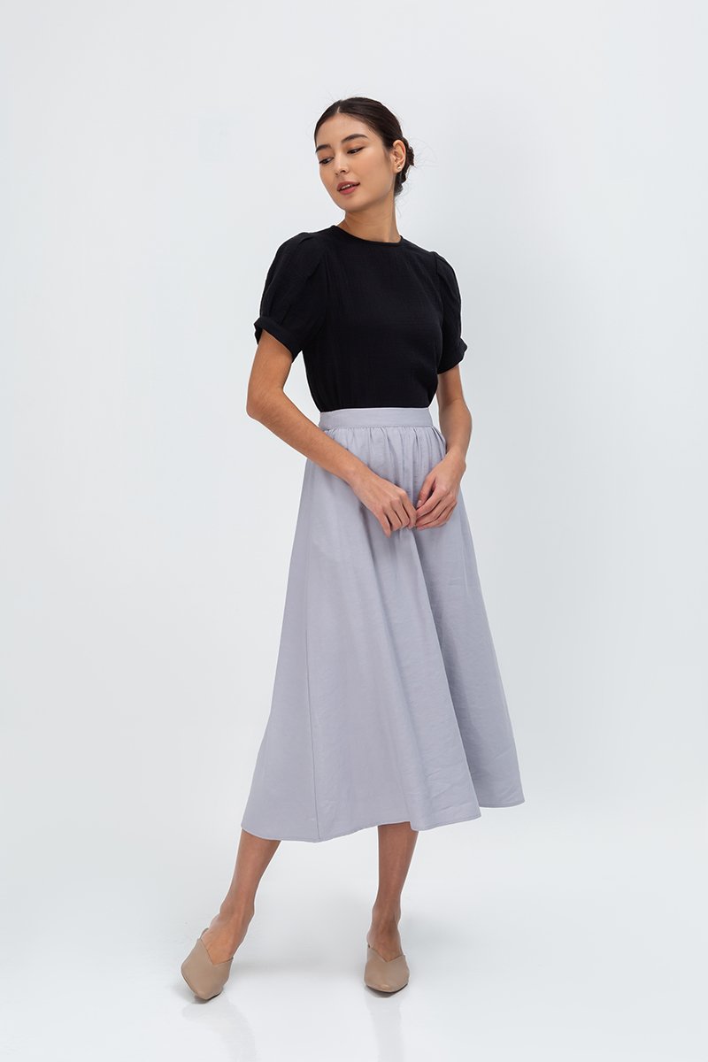 ELISABETTA COTTON PUFF SLEEVE TOP