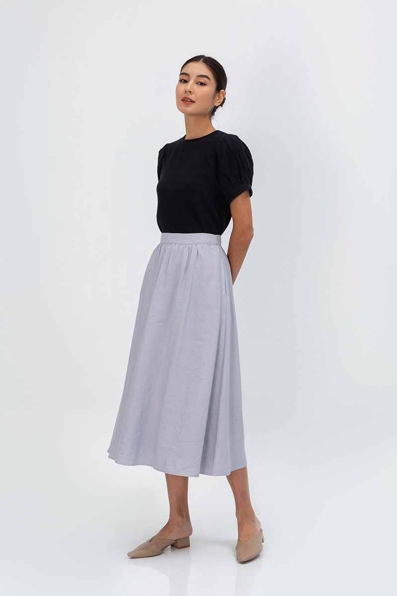 ELISABETTA COTTON PUFF SLEEVE TOP