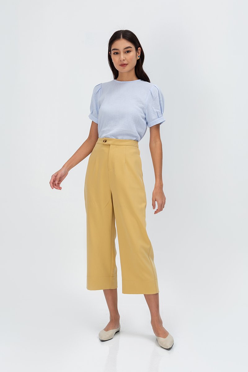 ELISABETTA COTTON PUFF SLEEVE TOP