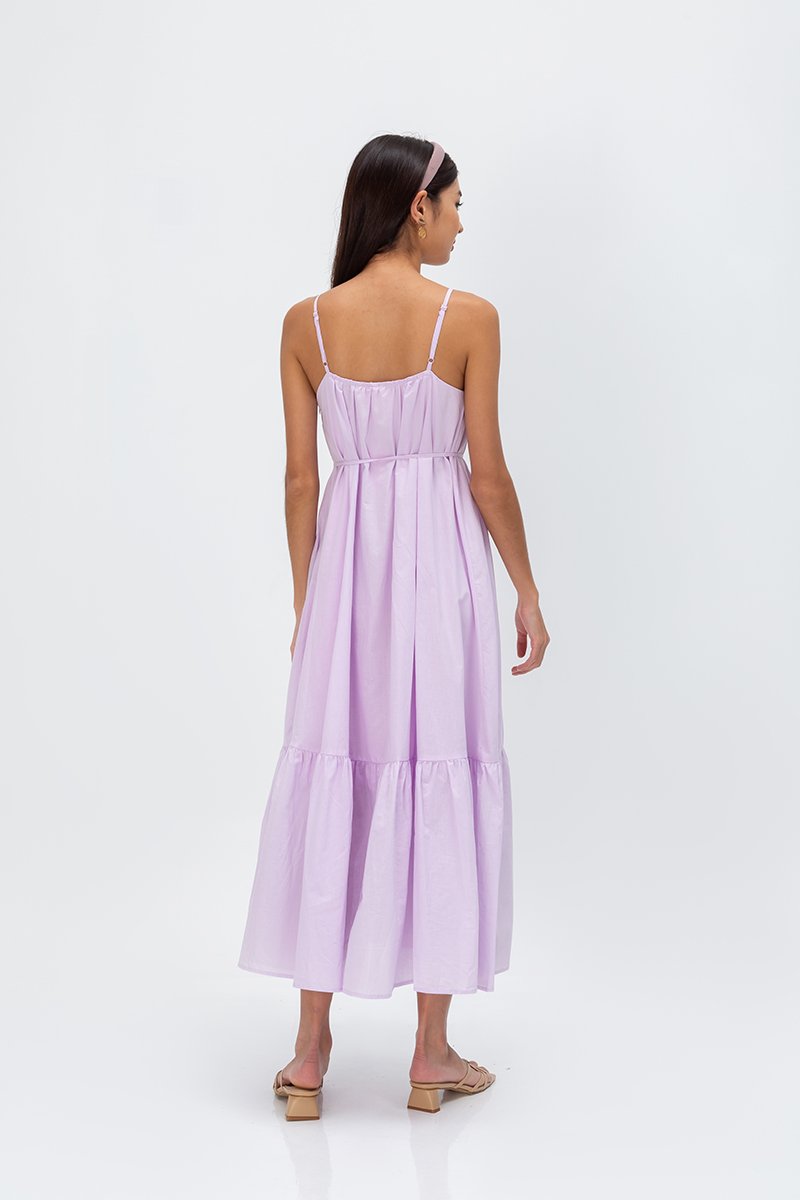 INIYA FLOUNCE HEM MAXI DRESS W SASH