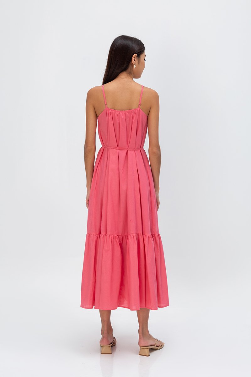 INIYA FLOUNCE HEM MAXI DRESS W SASH