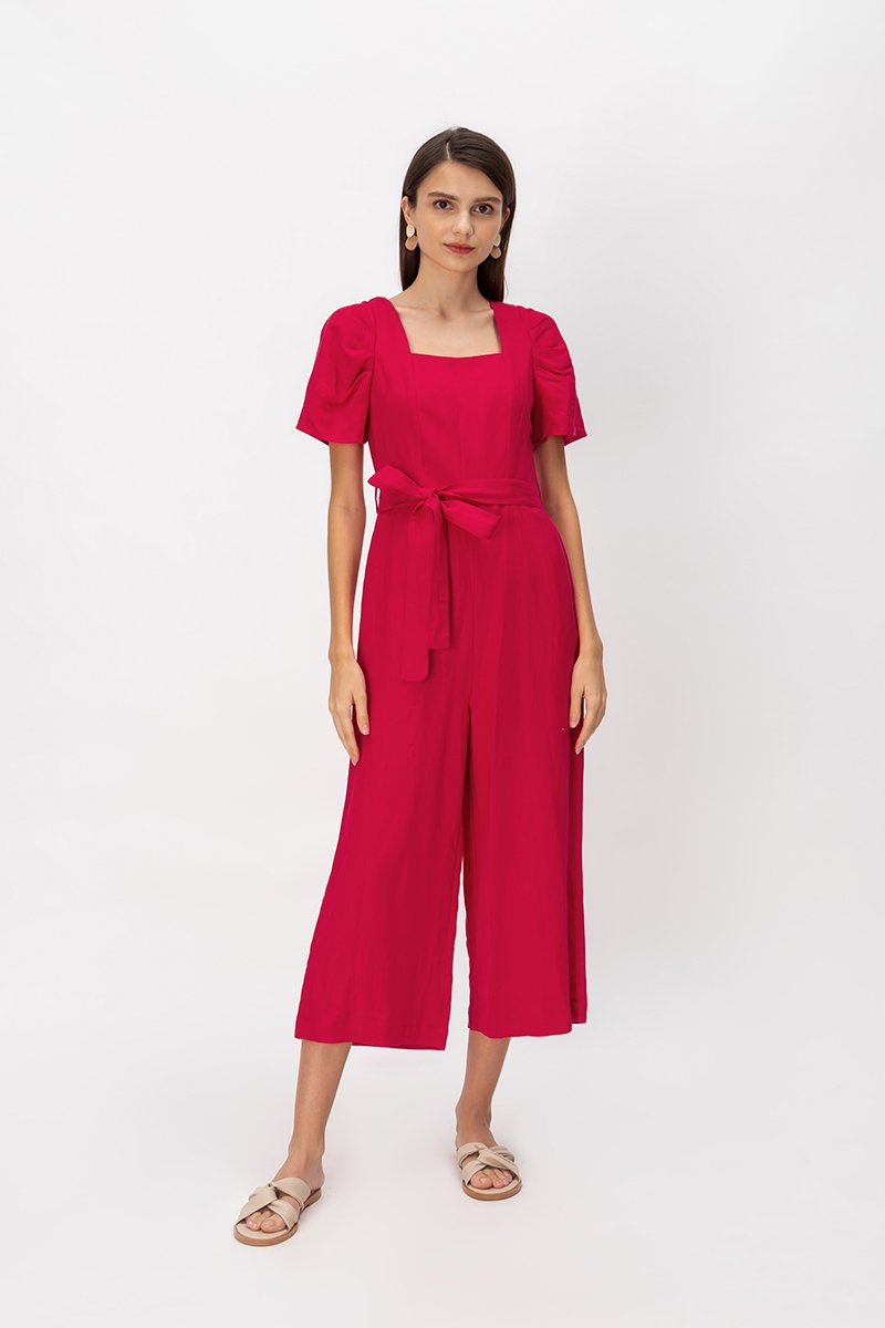 SHERRY PUFF SLEEVE JUMPSUIT
