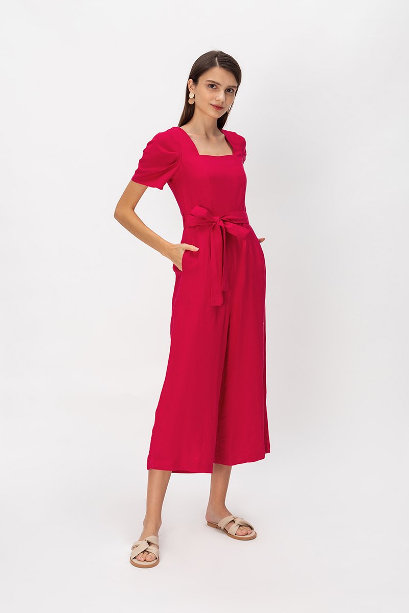 SHERRY PUFF SLEEVE JUMPSUIT
